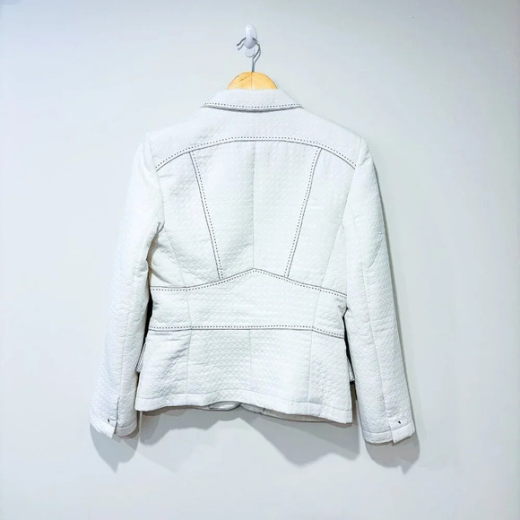 NIPON BOUTIQUE Vintage white  textured blazer - Picture 8 of 8